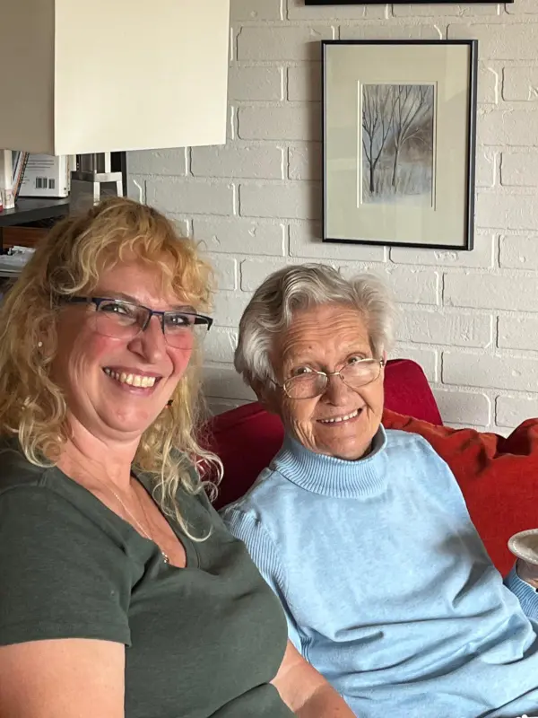 Doris with her host family